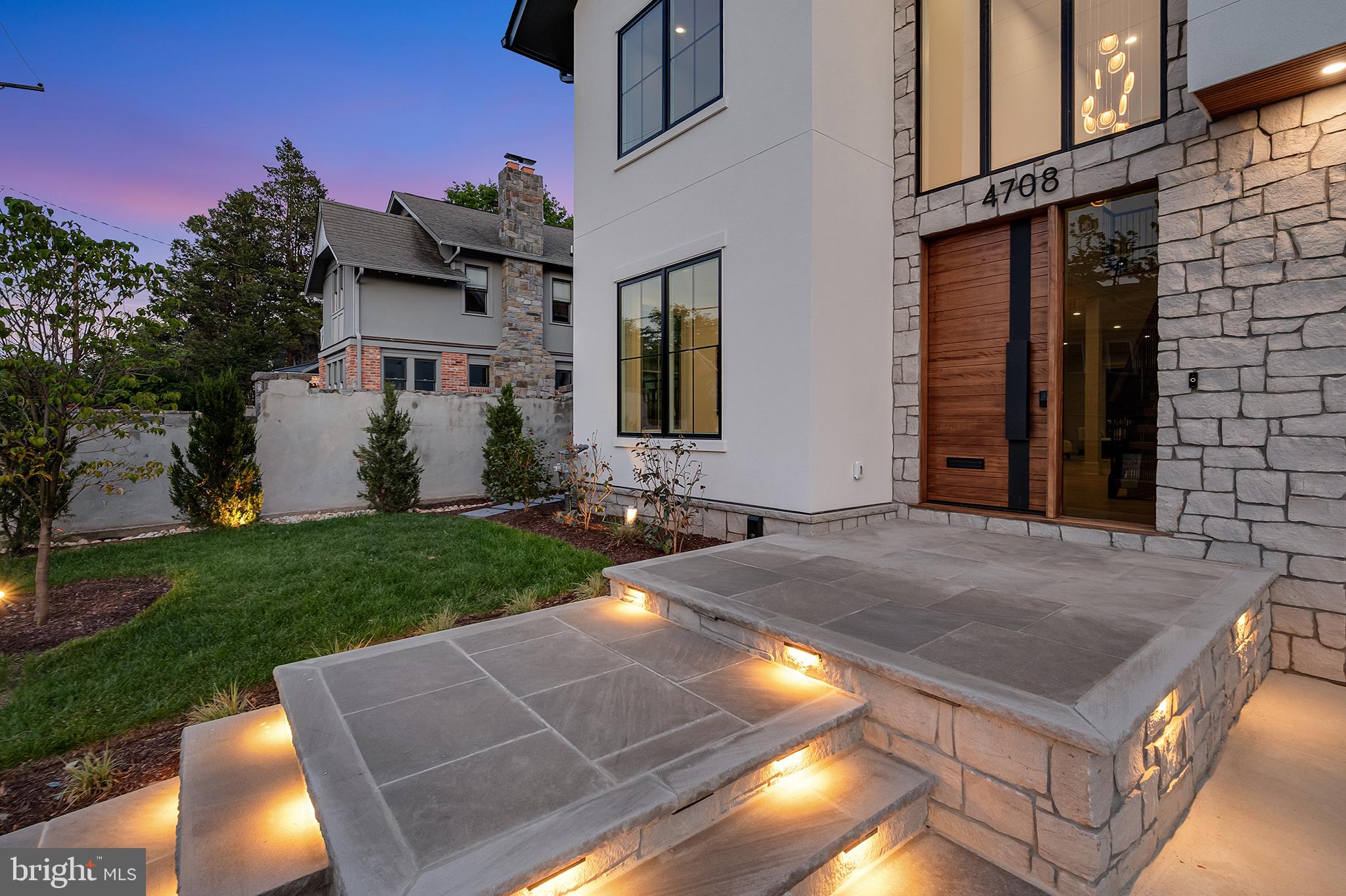 4708 Rosedale Avenue Bethesda, MD 20814 - Photo 4 of 69 Modern elegance meets serene landscaping.