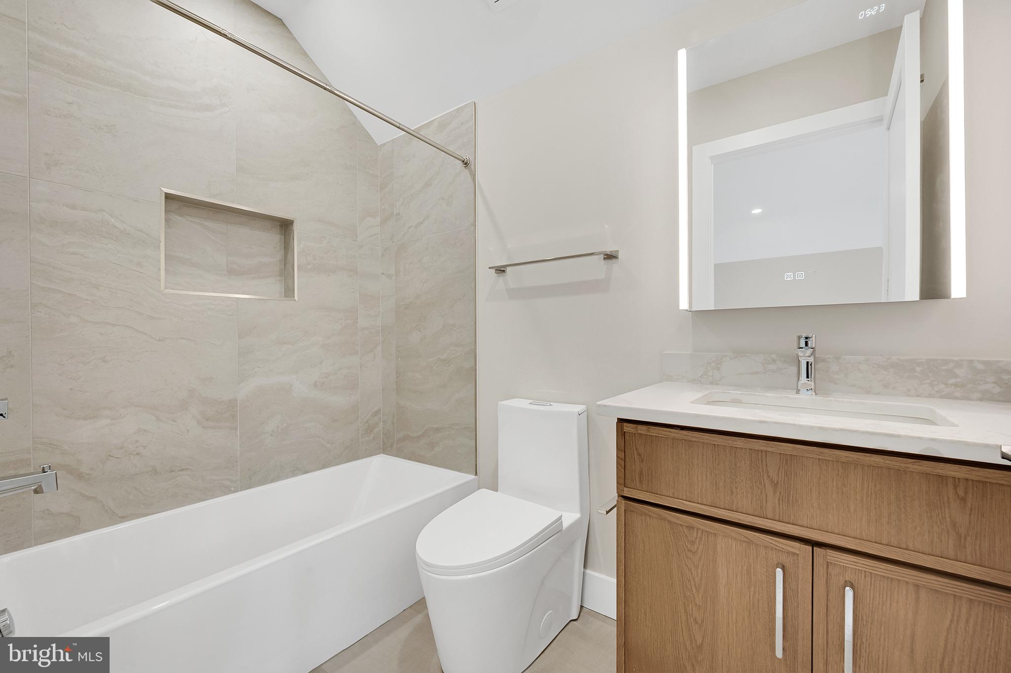 4708 Rosedale Avenue Bethesda, MD 20814 - Photo 52 of 69 Sleek modern bathroom retreat.
