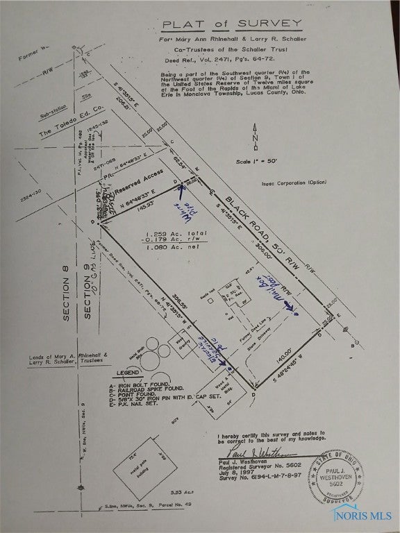 5218 Black Road Waterville, OH 43566 - Photo 1 of 11 Survey Map