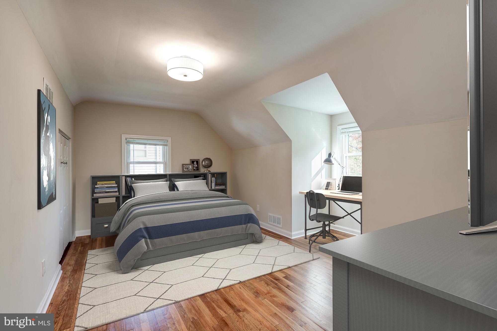 12504 Denley Road Silver Spring, MD 20906 - Photo 22 of 30 Sizable upper bedroom with charming dormer niche