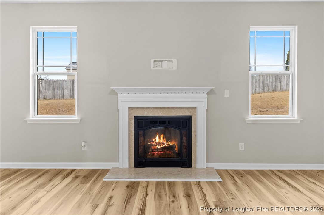 288 New Castle Lane Spring Lake, NC 28390 - Photo 12 of 39 a living room with a fireplace and a fireplace