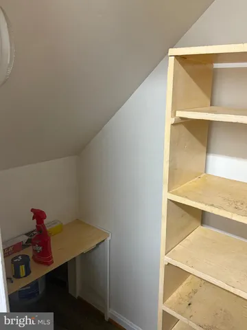 a view of storage and utility room