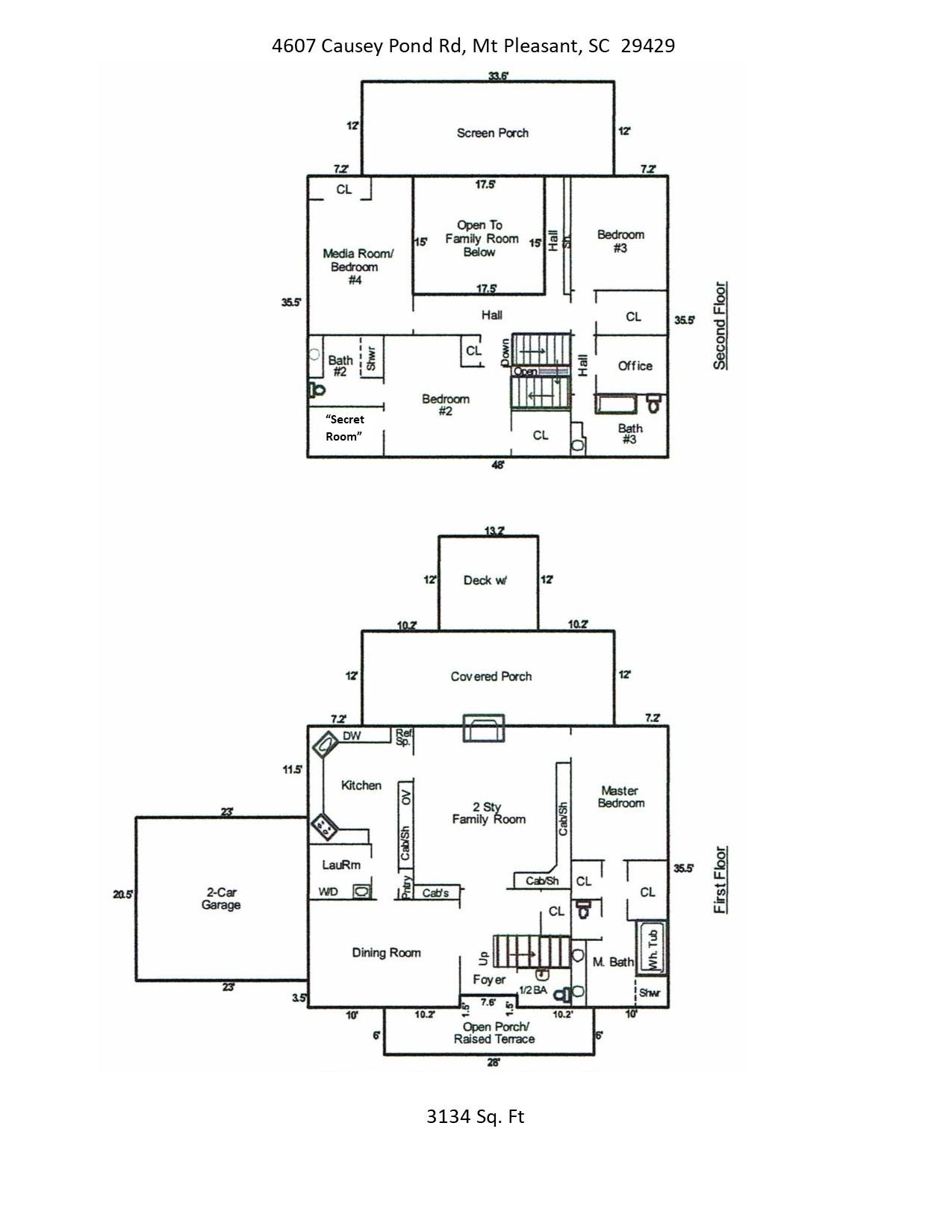 4607 Causey Pond Road Mount Pleasant, SC 29429 - Photo 53 of 53 Floor Plan for MLS