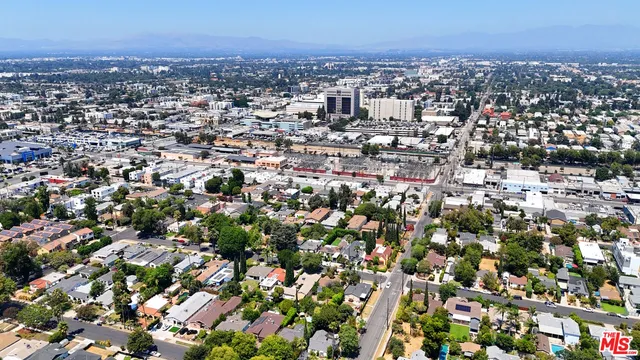 an aerial view of multiple house