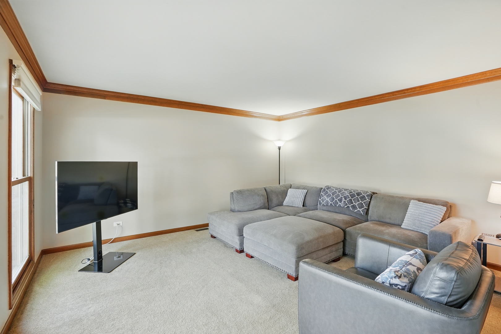 1844 Slippery Rock Road Naperville, IL 60565 - Photo 12 of 39 a living room with couches and a flat screen tv