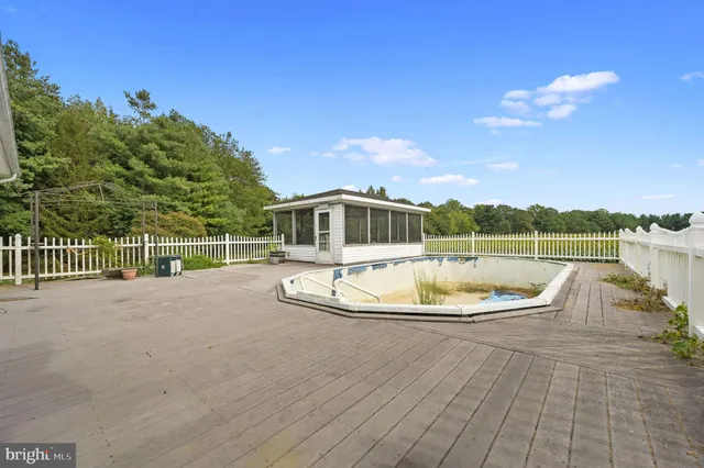 a view of a swimming pool with a lake