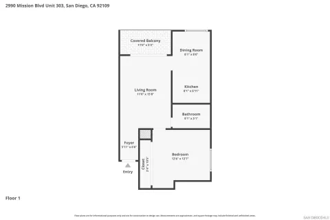 $599,000 | 2990 Mission Boulevard, Unit 303, San Diego, CA 92109