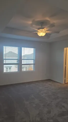 an empty room with a window
