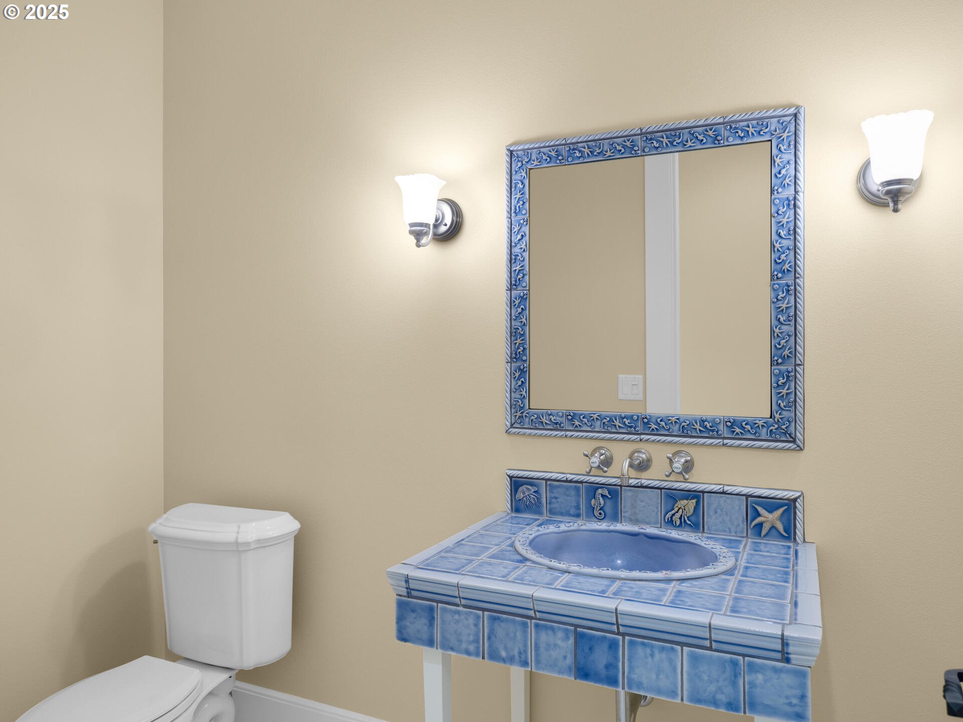 88902 Pinehurst Road Gearhart, OR 97138 - Photo 40 of 48 a bathroom with a granite countertop sink and a mirror