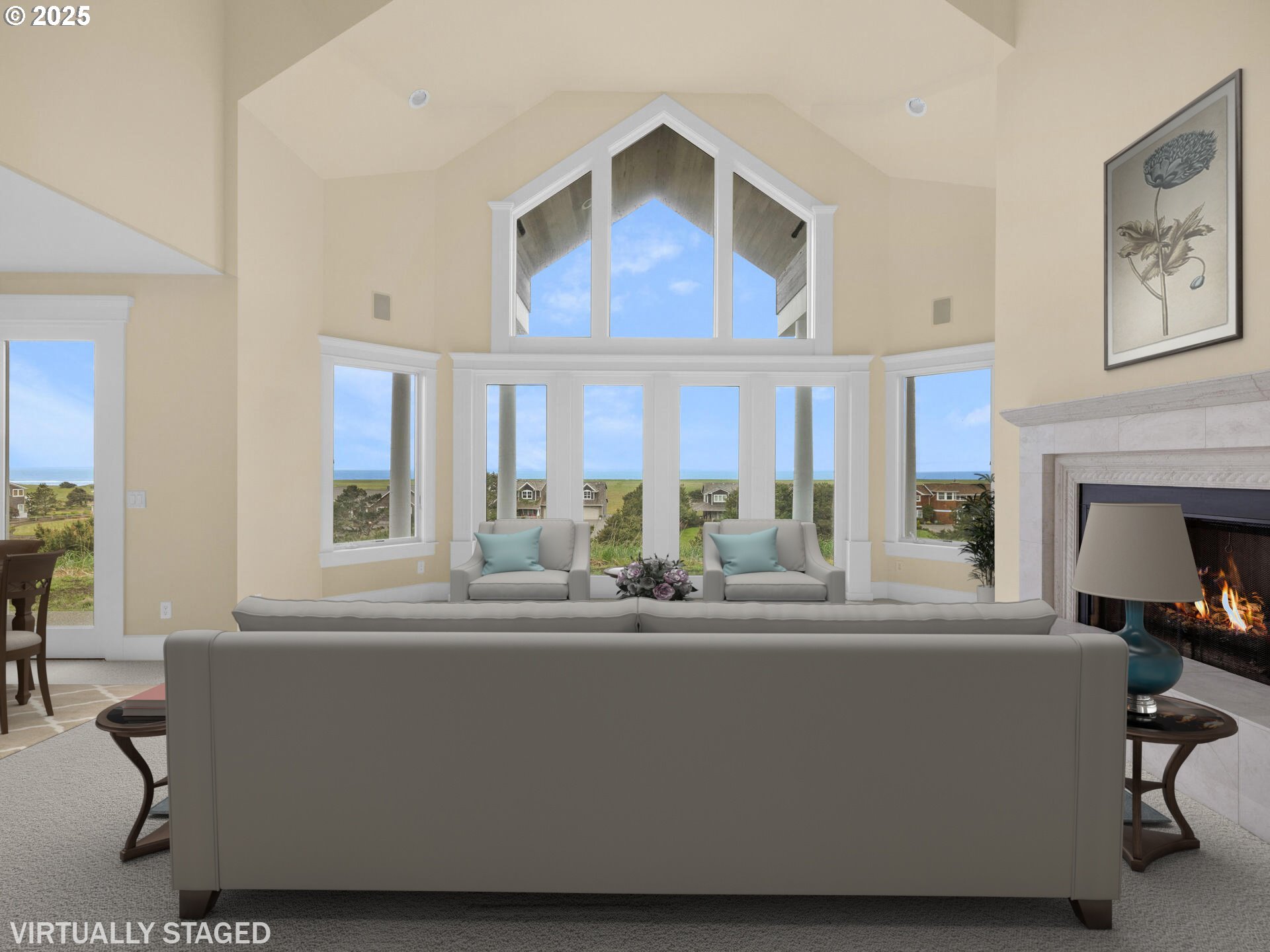 88902 Pinehurst Road Gearhart, OR 97138 - Photo 7 of 48 a living room with furniture and a fireplace