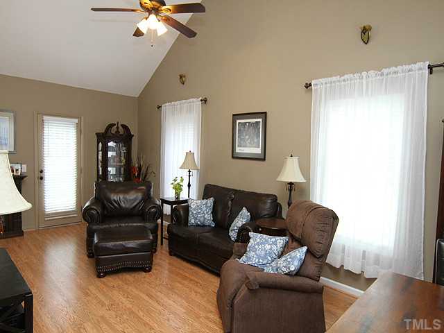 206 Howard Road Fuquay-Varina, NC 27526 - Photo 3 of 12 ANOTHER VIEW OF LIVING ROOM WITH VAULTED CEILING