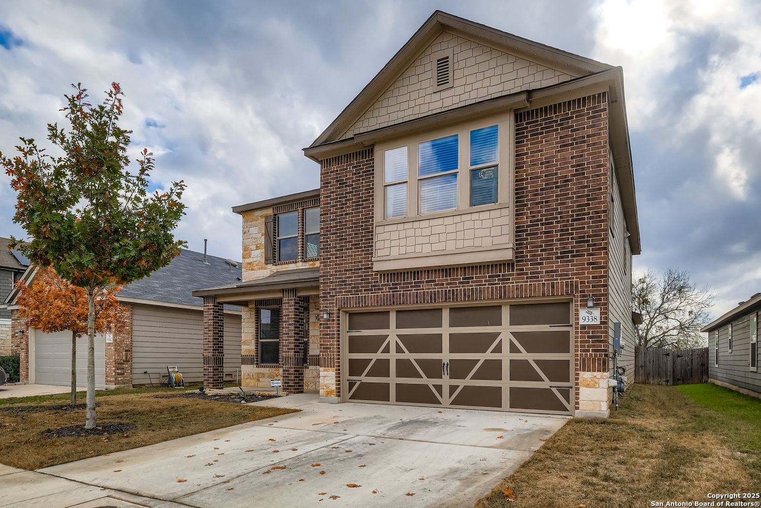 a front view of a house