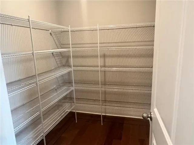 a view of a room with empty racks