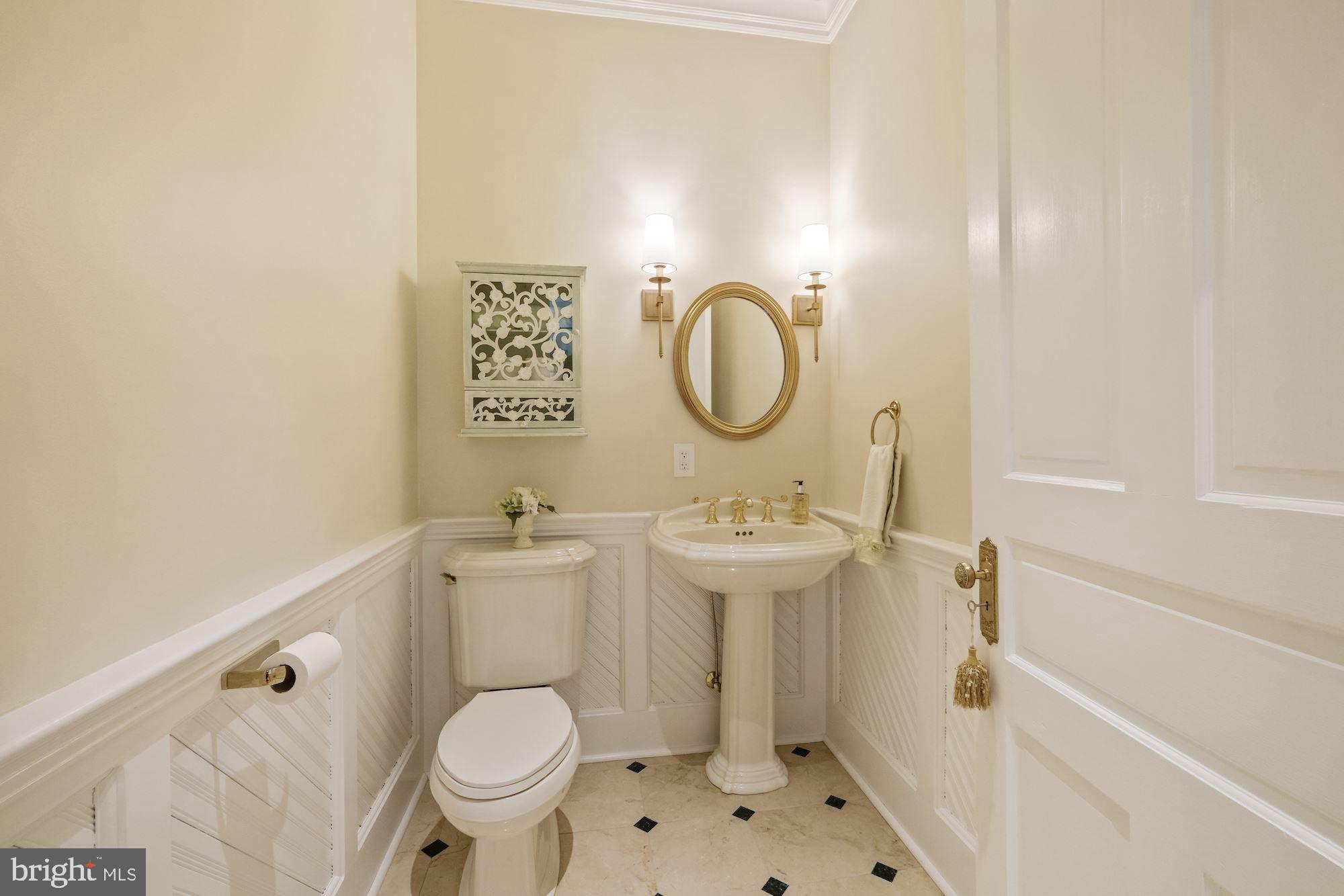 3115 Foxhall Road Northwest Washington, DC 20016 - Photo 29 of 80 Elegant powder room on Main Floor