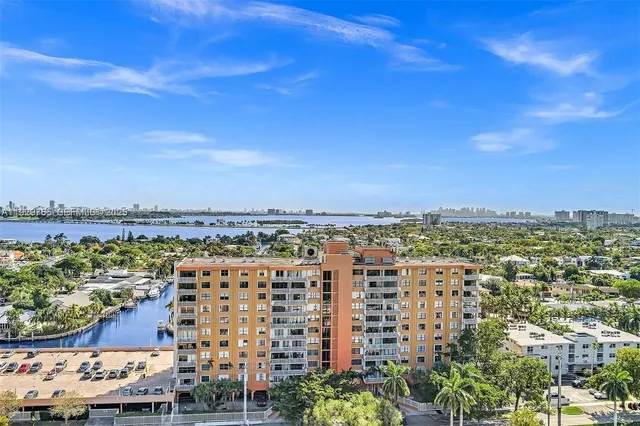 a view of a city with tall buildings