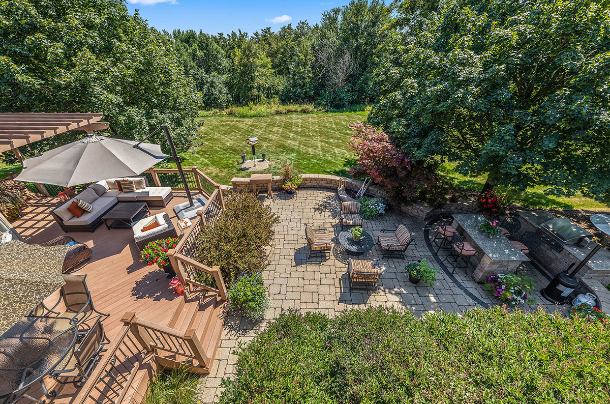 4435 Esquire Circle Naperville, IL 60564 - Photo 40 of 45 an aerial view of a house with a yard basket ball court and outdoor seating
