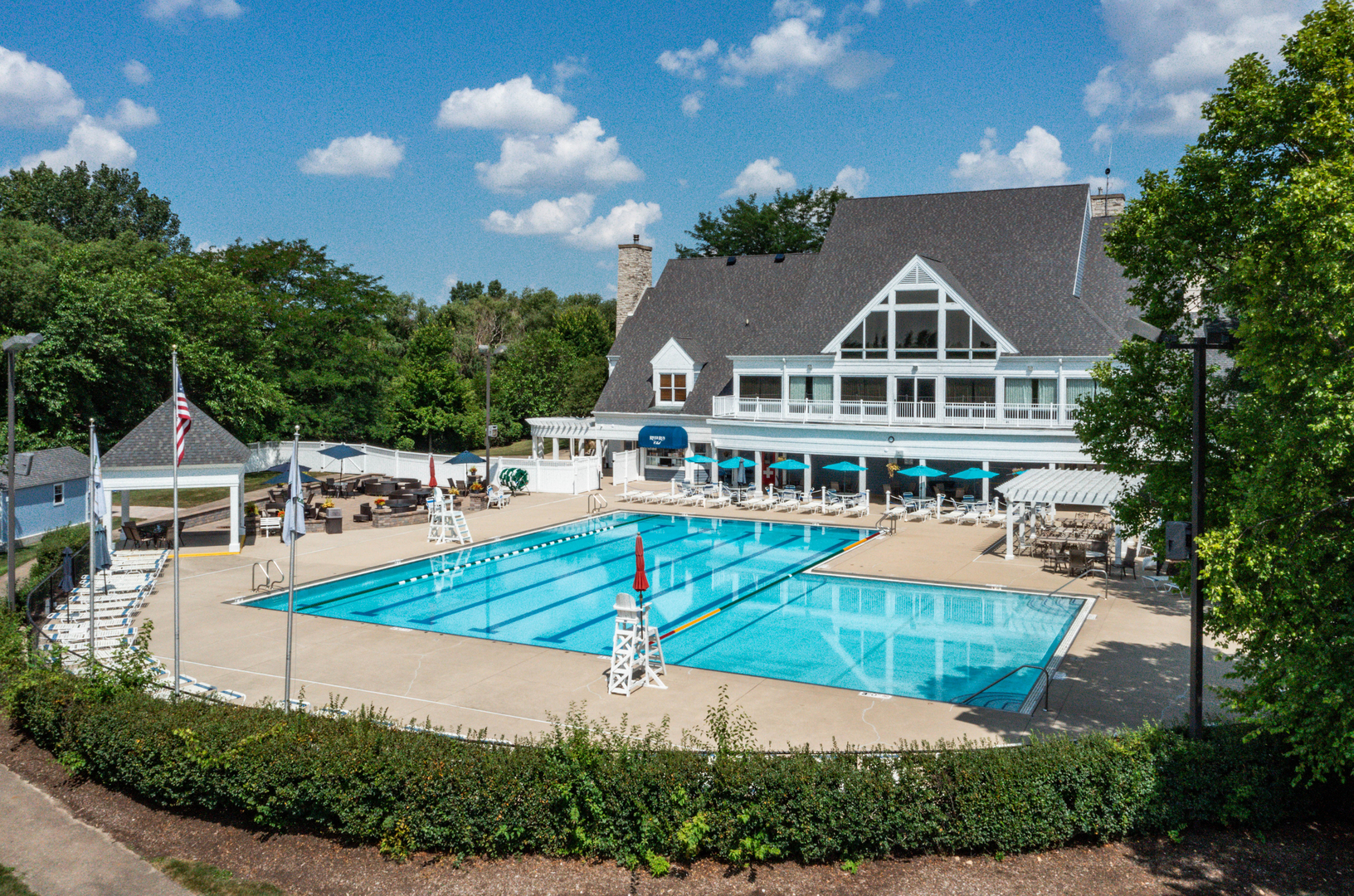 4435 Esquire Circle Naperville, IL 60564 - Photo 43 of 45 an aerial view of a house with swimming pool