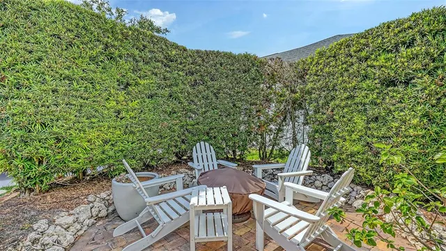 a park view with a bench and trees
