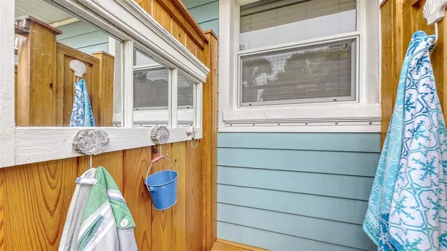 a view of a lake with a park