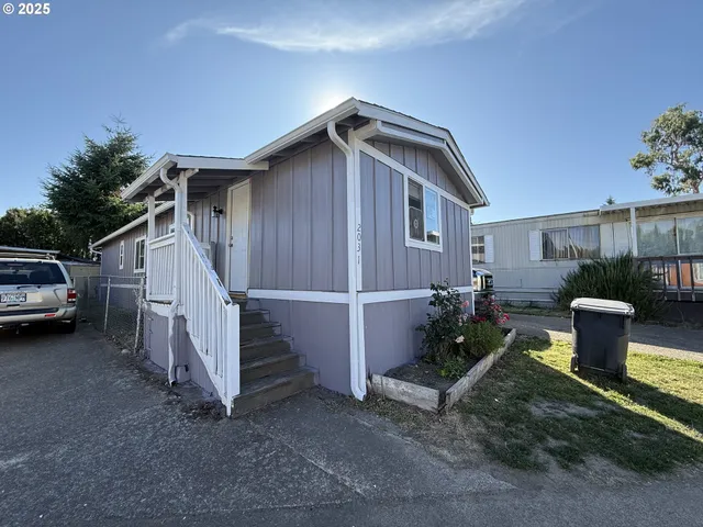 a view of a house with a patio