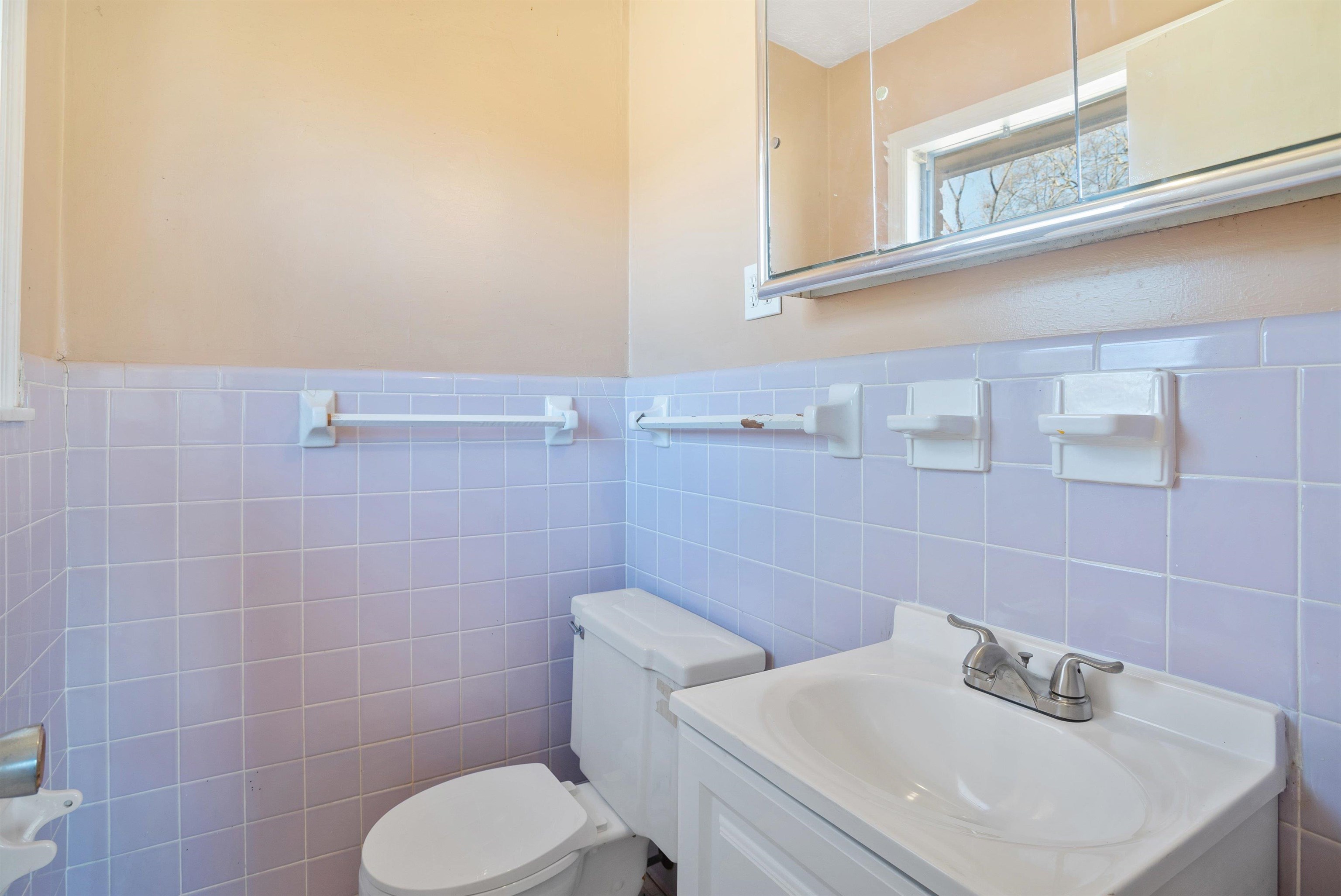 4696 Stage Road Memphis, TN 38128 - Photo 11 of 23 a bathroom with a sink a toilet and a mirror