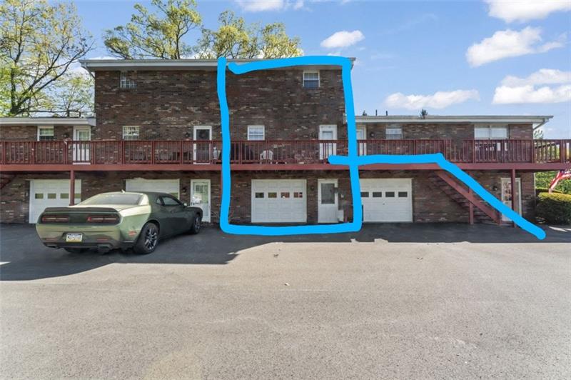 2902 Darlington Road, Unit 102 Beaver Falls, PA 15010 - Photo 17 of 17 Unit outlined in blue. Stairs to use are indicated in blue.