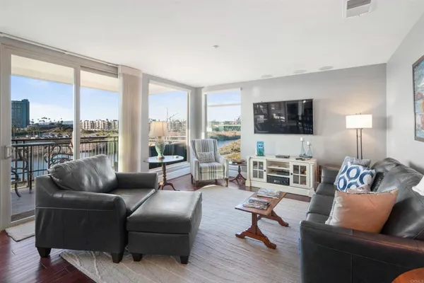 a bedroom with a bed and furniture