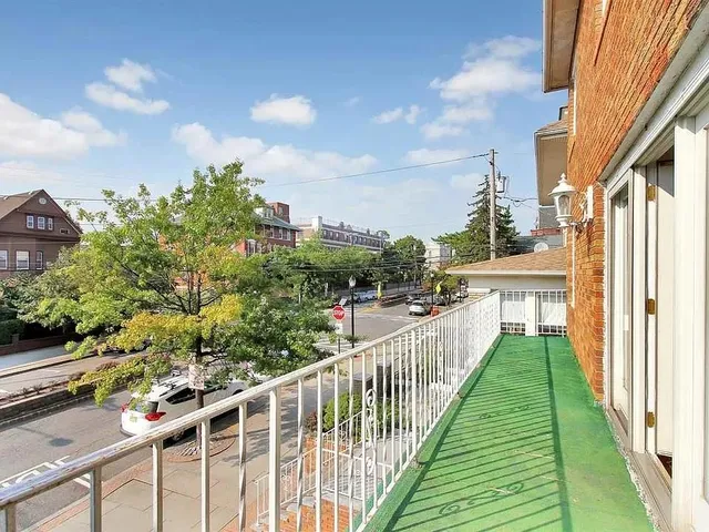 a view of city from a balcony