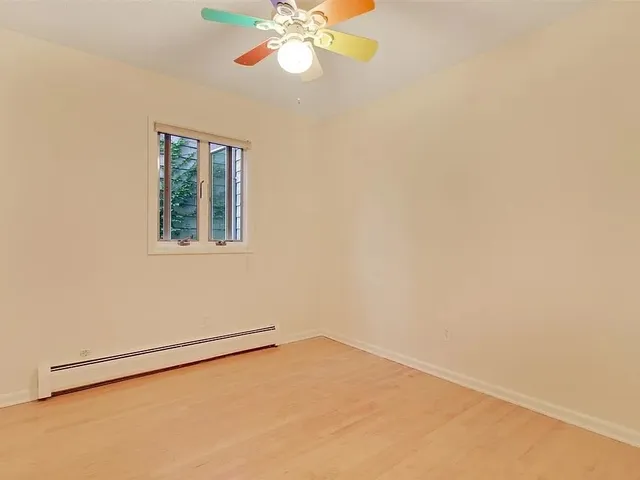 an empty room with a window