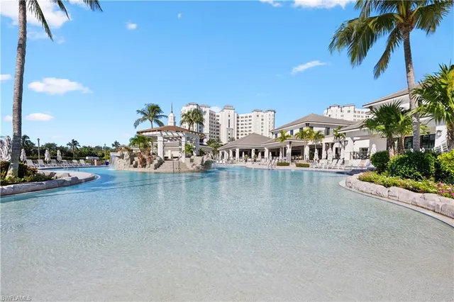 a view of a dining hall with furniture