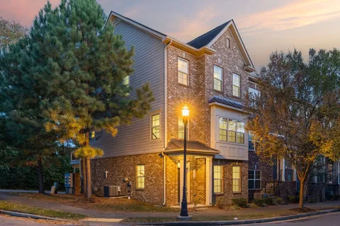 a view of a building and a street