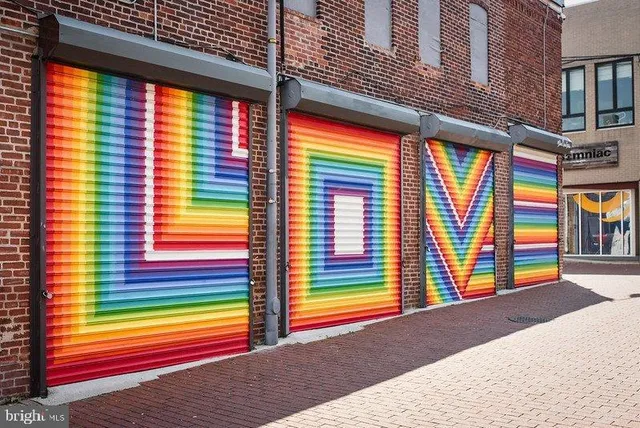 a picture of a bench in a white building