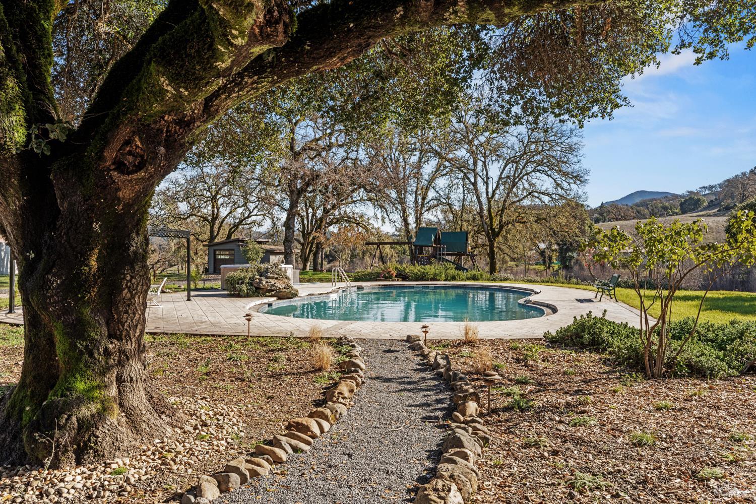 4595-4601 Feliz Creek Road Hopland, CA 95449 - Photo 29 of 74 Another angle of path to pool from main house