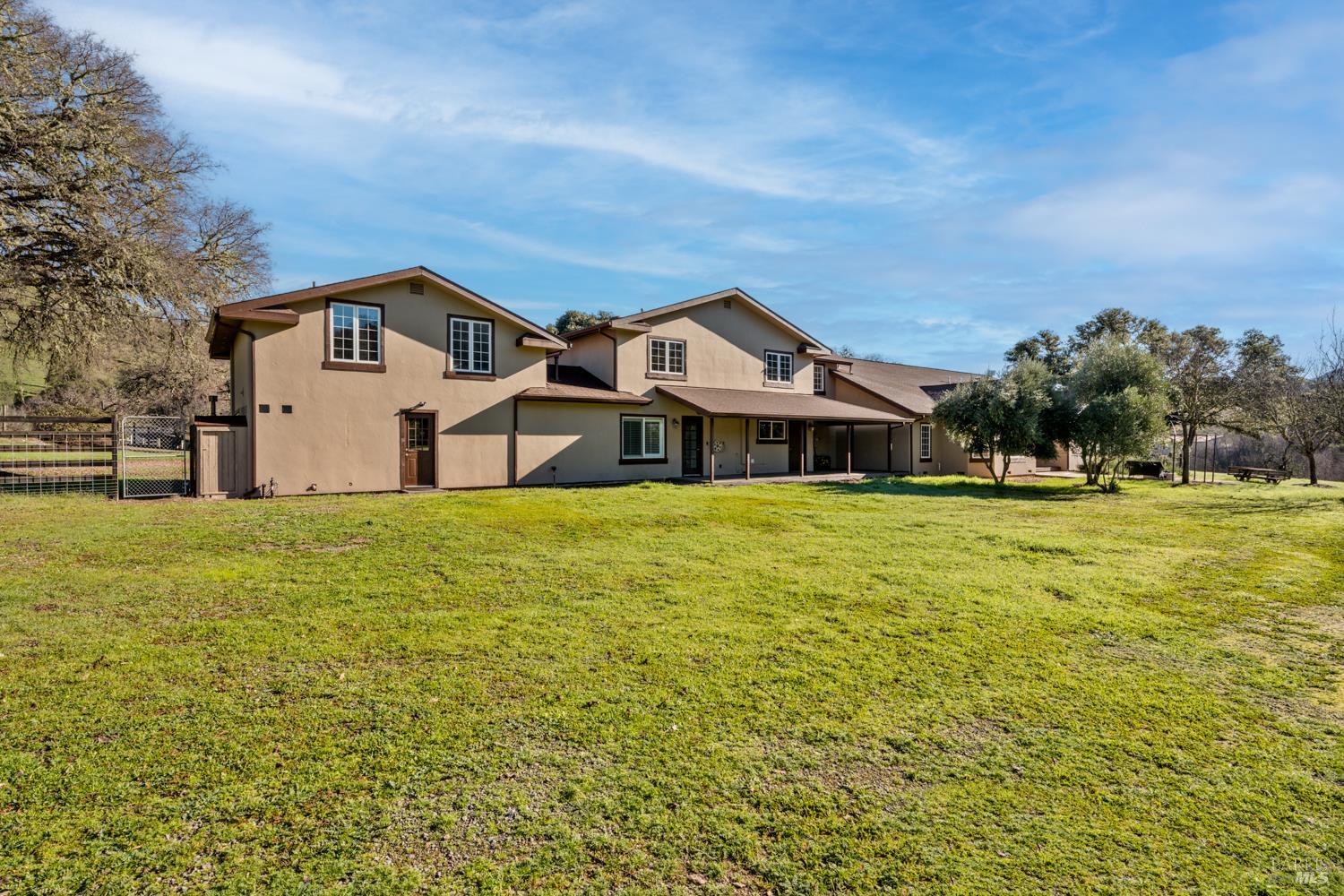 4595-4601 Feliz Creek Road Hopland, CA 95449 - Photo 5 of 74 rear of main home, converted garage unit and separate upstairs apartment