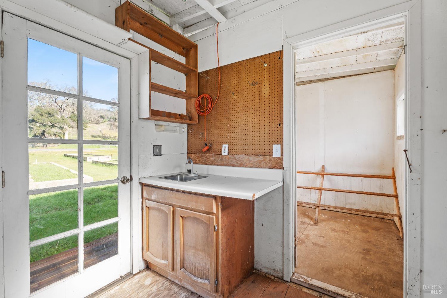 4595-4601 Feliz Creek Road Hopland, CA 95449 - Photo 63 of 74 interior of shed with kitchenette with hold and cold water