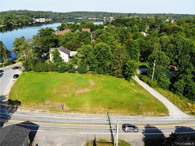 a view of a swimming pool and mountain view