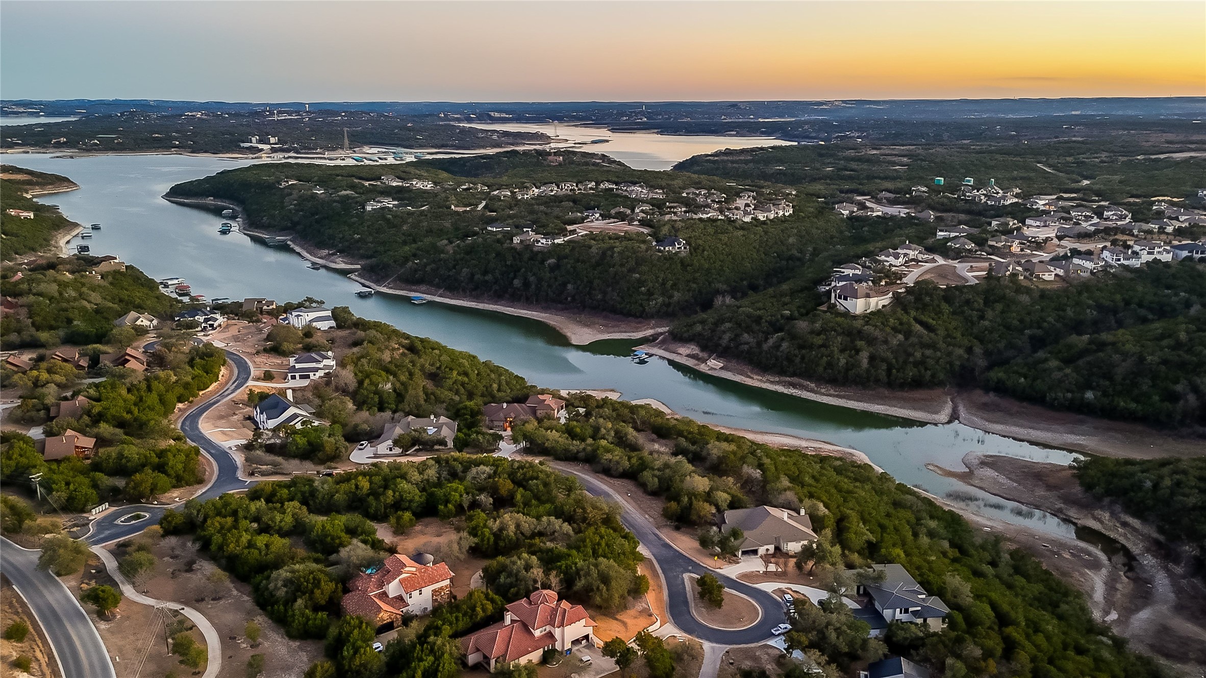 18333 Hidden Ridge Place Lago Vista, TX 78645 - Photo 23 of 40 Dusk over Lake Travis.
