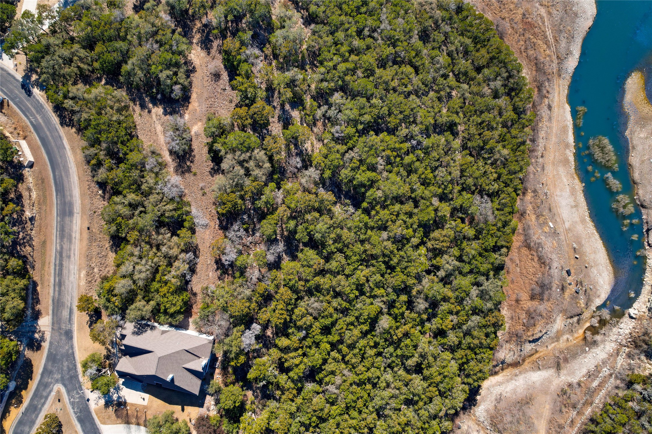 18333 Hidden Ridge Place Lago Vista, TX 78645 - Photo 8 of 40 Aerial view of the lot. Build your dream home!