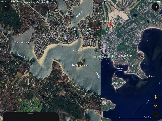 an aerial view of a house with outdoor space