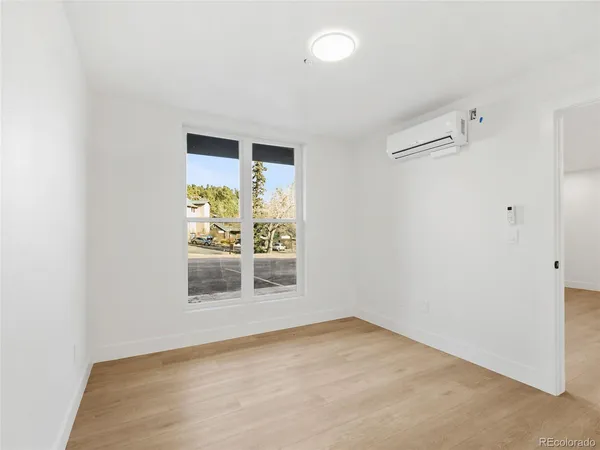 an empty room with a window