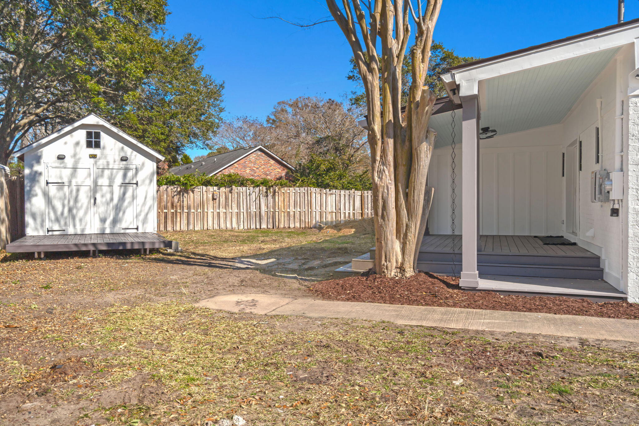 1260 Robin Road Mount Pleasant, SC 29464 - Photo 34 of 35 Back Yard with Shed