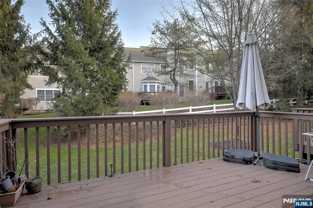 a balcony with view of trees