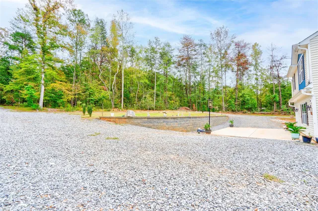 a view of a road with a building