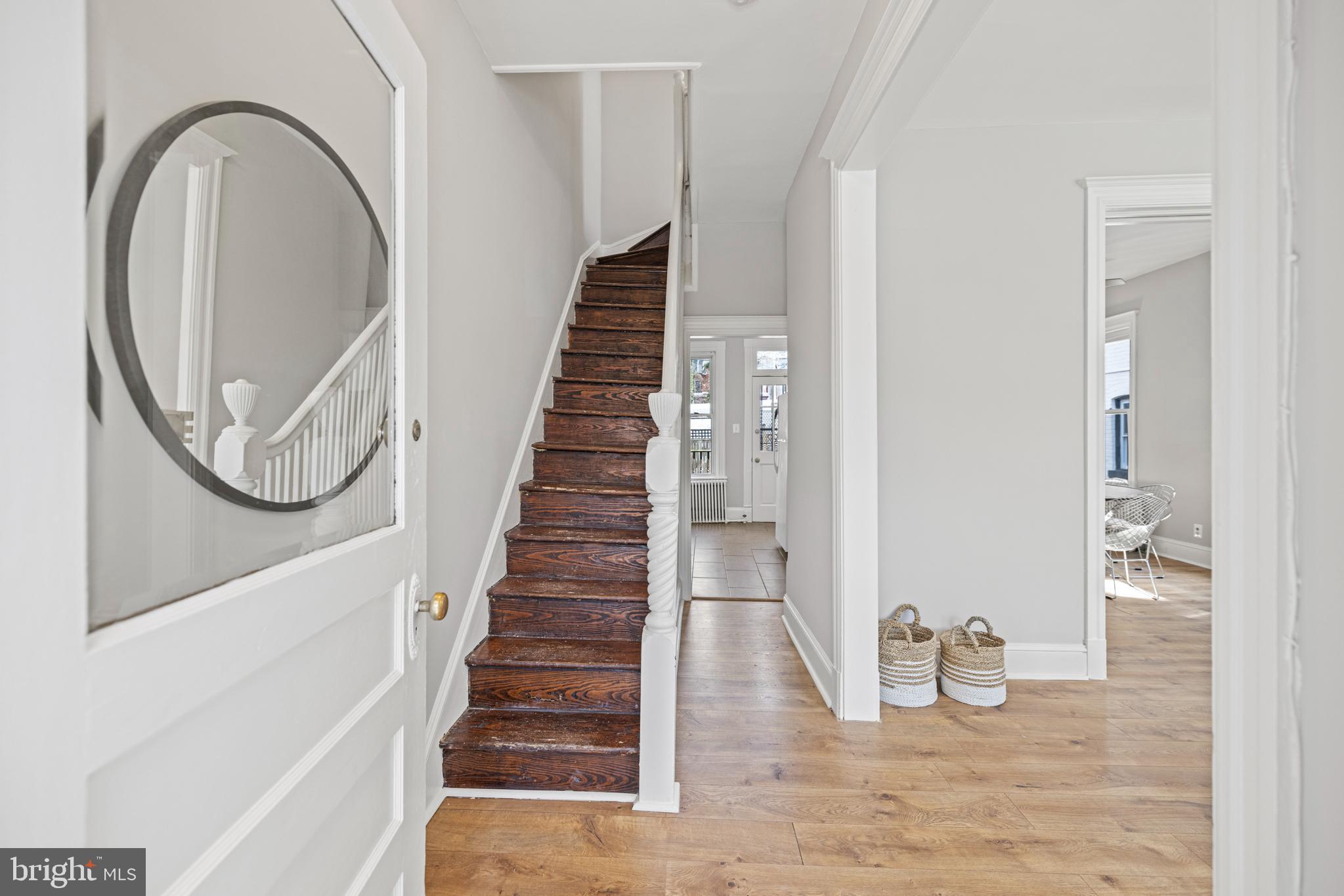 2219 Flagler Place Northwest Washington, DC 20001 - Photo 3 of 31 a view of entryway and hall with wooden floor