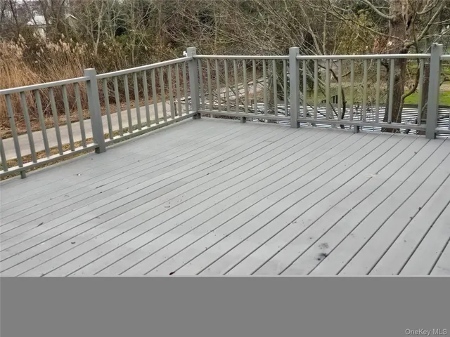 a view of wooden deck