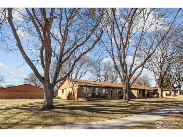 front view of a house with a trees