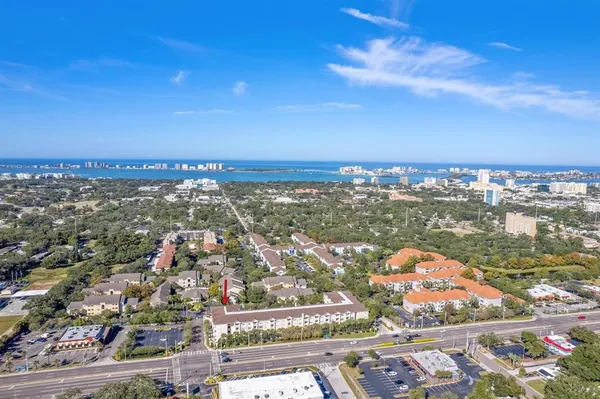 a view of a city with tall buildings