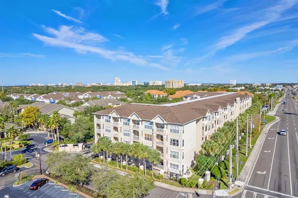 a view of building with street