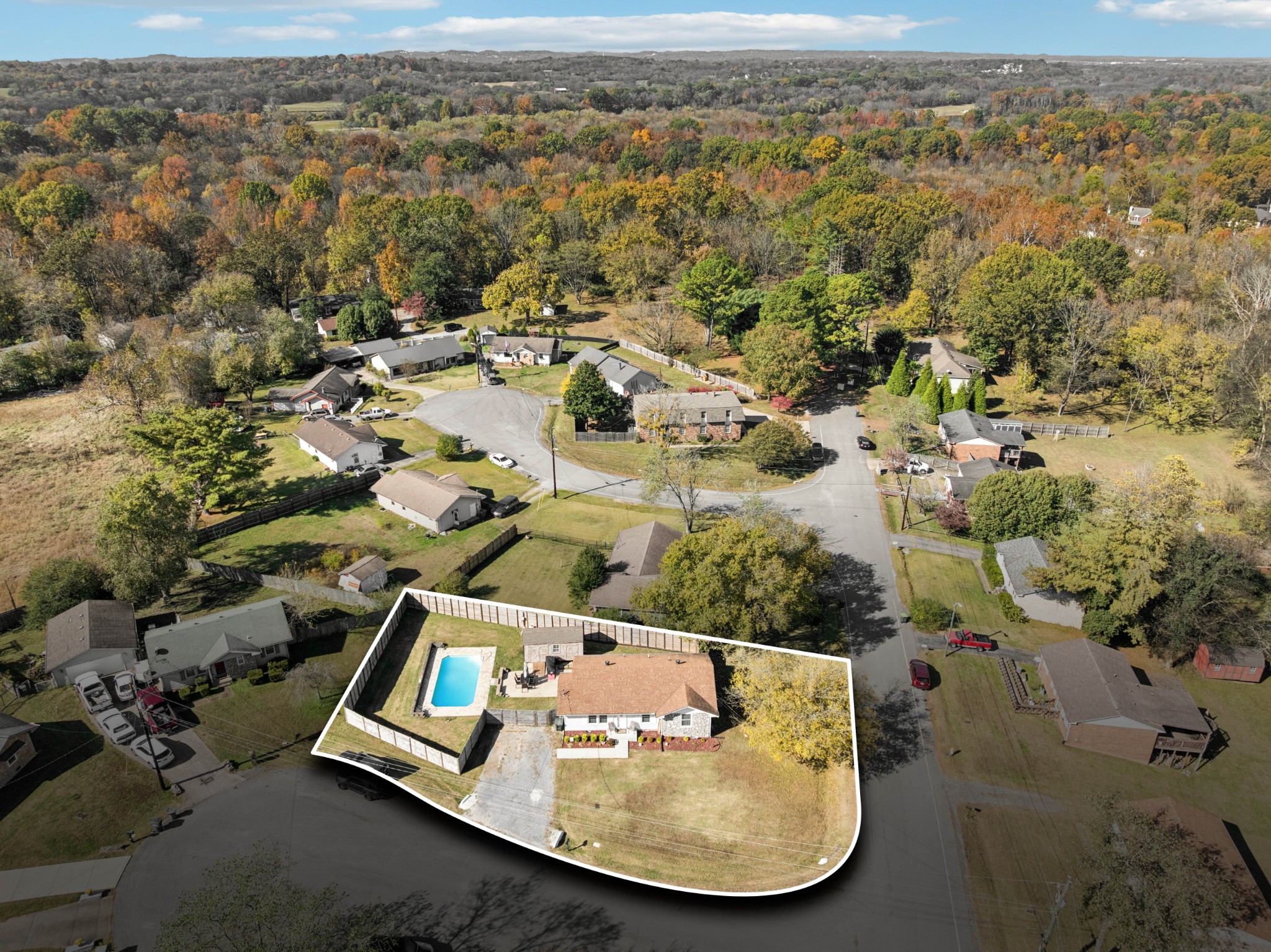 900 Ridge West Hermitage, TN 37076 - Photo 35 of 38 an aerial view of a house with a yard