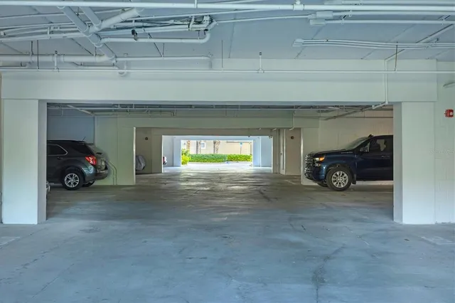 a view of a car garage